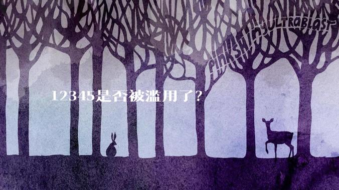 12345是否被滥用了？