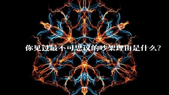 你见过最不可思议的吵架理由是什么？