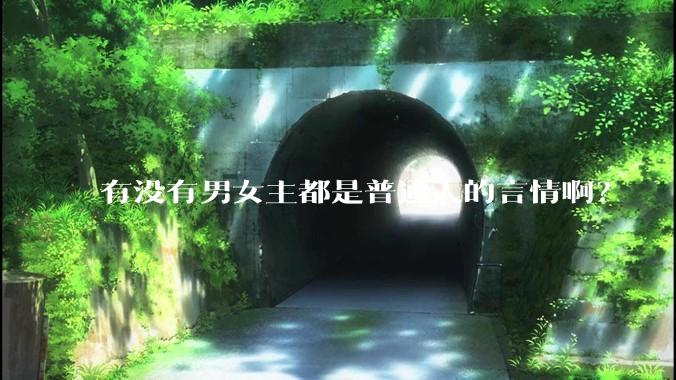有没有男女主都是普通人的言情啊？