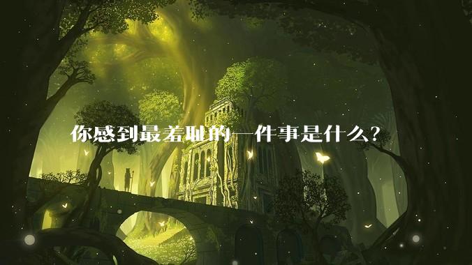 你感到最羞耻的一件事是什么？
